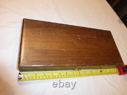 Vintage Colt Wooden Pistol Locking Display Case. 15x7x3, Red Velvet withKey