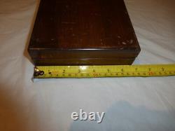 Vintage Colt Wooden Pistol Locking Display Case. 15x7x3, Red Velvet withKey