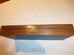 Vintage Colt Wooden Pistol Locking Display Case. 15x7x3, Red Velvet withKey
