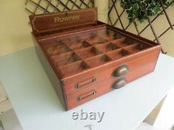 Vintage Display Case Rowney Art Materials Artists Box Collectors Drawers Cabinet