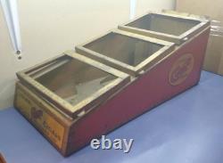 Vintage Eisenlohr's Cinco Cigars Metal Retail Display Case Box Great Patina