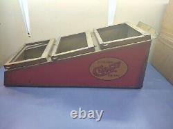 Vintage Eisenlohr's Cinco Cigars Metal Retail Display Case Box Great Patina