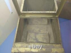 Vintage Eisenlohr's Cinco Cigars Metal Retail Display Case Box Great Patina