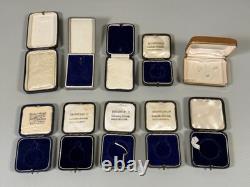 Vintage Empty Jewelry/Medal Push Button DISPLAY BOXES CASES Various Styles (10)