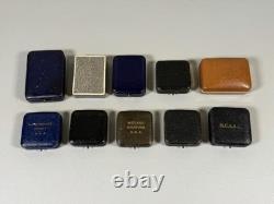 Vintage Empty Jewelry/Medal Push Button DISPLAY BOXES CASES Various Styles (10)
