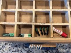 Vintage Esterbrook General Store Fountain Pen Nib Wooden Countertop Display Case