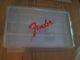 Vintage Fender Red Logo 3 Compartments Guitar Pick Box Store Display Case NOS