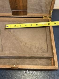 Vintage Hand Made 11.25x8.75 Wood Firearm Display Presentation Box NICE