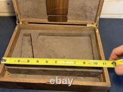 Vintage Hand Made 11.25x8.75 Wood Firearm Display Presentation Box NICE