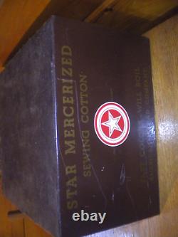 Vintage Metal AMERICAN THREAD COMPANY STAR SPOOL CABINET / 4 DRAWER SPOOL BOX