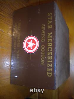 Vintage Metal AMERICAN THREAD COMPANY STAR SPOOL CABINET / 4 DRAWER SPOOL BOX