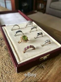 Vintage Multi Ring Box. Antique Jewelry Box. Jeweller Multiple Ring Display Case