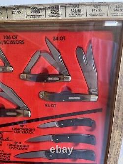 Vintage Schrade Old Timer Uncle Henry Display With23 Knives & Boxes USA RARE LOOK