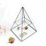 Vintage Style Brass Clear Glass Pyramid Mirrored Shadow Box Jewelry Display Case