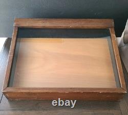 Vintage Wood Display Case Box Knives Holder