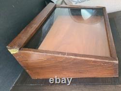 Vintage Wood Display Case Box Knives Holder