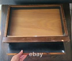 Vintage Wood Display Case Box Knives Holder