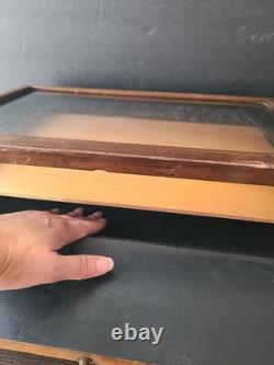 Vintage Wood Display Case Box Knives Holder