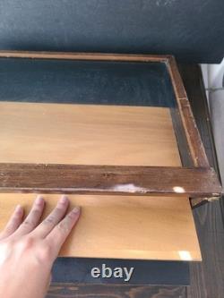 Vintage Wood Display Case Box Knives Holder
