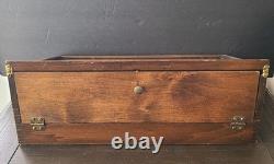 Vintage Wood Display Case Box Knives Holder