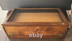 Vintage Wood Display Case Box Knives Holder