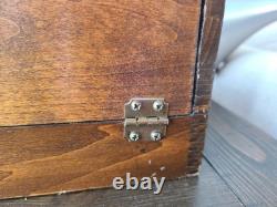 Vintage Wood Display Case Box Knives Holder