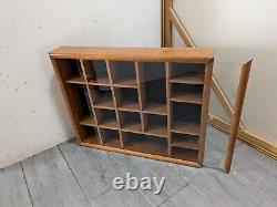 Vintage Wood & Glass Curio Knick Knack Wall Display Case Shadow Box R29