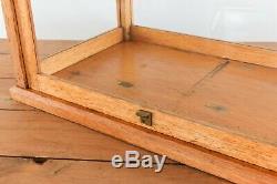 Vintage Wooden Ex-Museum Glazed Storage Box Display Cabinet / Case
