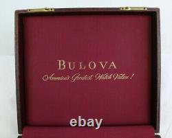 Vtg Bulova America's Greatest Watch Value Presentation Travel Display Case Box