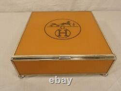 Vtg Hermes Glass Presentation Keepsake Box Dresser Trinket Case Store Display