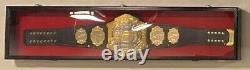 WRESTLING CHAMPIONSHIP ADULT SIZE BELT DISPLAY CASE FRAME BOX up to 60