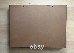 Wall Display WithCOVER for Matchbox/Hot Wheels Cars 1/64 White withWalnut Frame