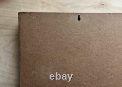 Wall Display WithCOVER for Matchbox/Hot Wheels Cars 1/64 White withWalnut Frame