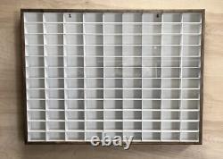 Wall Display for Matchbox/Hot Wheels WithMODIFIED COVER 1/64 White withWalnut