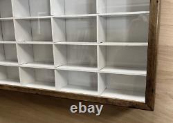 Wall Display for Matchbox/Hot Wheels WithMODIFIED COVER 1/64 White withWalnut