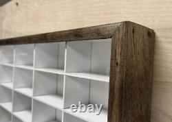 Wall Display for Matchbox/Hot Wheels WithMODIFIED COVER 1/64 White withWalnut