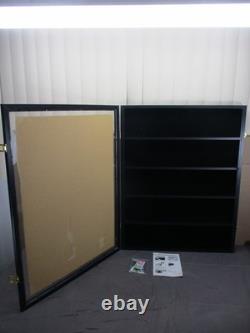 Wall Hanging 5 Shelf Shadow Box Display Case with Door & Locks 31 x 24.5
