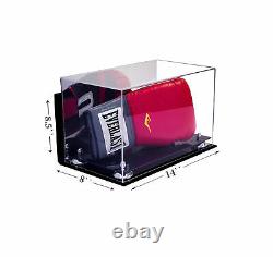 Wall Mount Boxing Glove Display Case-Mirror Silver Risers-Fits 1 or 2 (A011-SR)