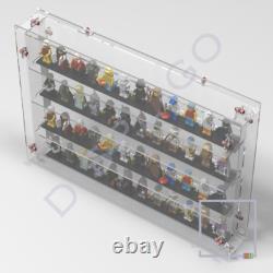 Wall mounted 100 LEGO minifigures display case. Show case. Display case