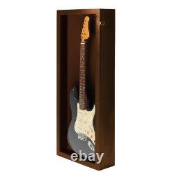 Walnut Finish Guitar display case Solid hardwood with Locks