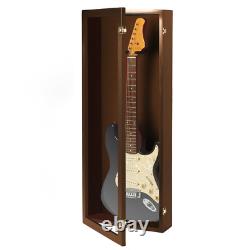 Walnut Finish Guitar display case Solid hardwood with Locks