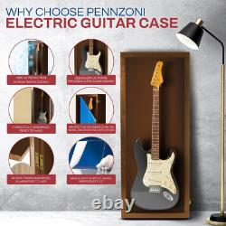 Walnut Finish Guitar display case Solid hardwood with Locks