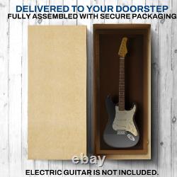 Walnut Finish Guitar display case Solid hardwood with Locks