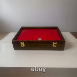 Walnut Wood Display Case 18 X 12 X 4 Extra Thick for Guns, Knives, Arrowheads