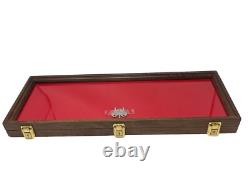 Walnut Wood Display Case 9 x 25 x 2 for Arrowheads Knives Collectibles & More