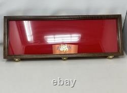 Walnut Wood Display Case 9 x 25 x 2 for Arrowheads Knives Collectibles & More