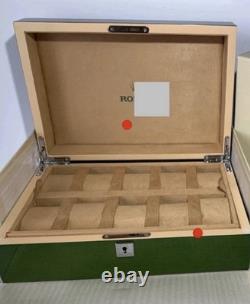 Watch Box Ten Watches Wood Brand New, green luxury Watch Display Case