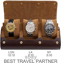 Watch Roll Travel Case For 3 Watches Storage And Display Watch Box Travel