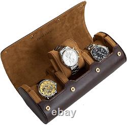 Watch Roll Travel Case For 3 Watches Storage And Display Watch Box Travel