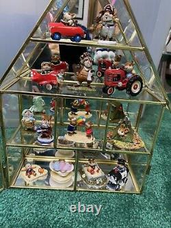 Wee Forest Folk Retired 12 Piece Collection with Display Case and Original Boxes